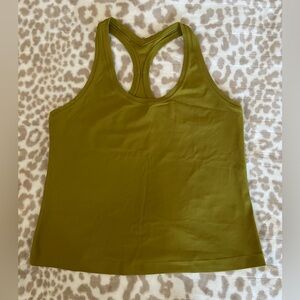 Lululemon Cool Racerback Tank Top Shorter Length Auric Gold, Size 10